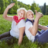 senior couple smiling